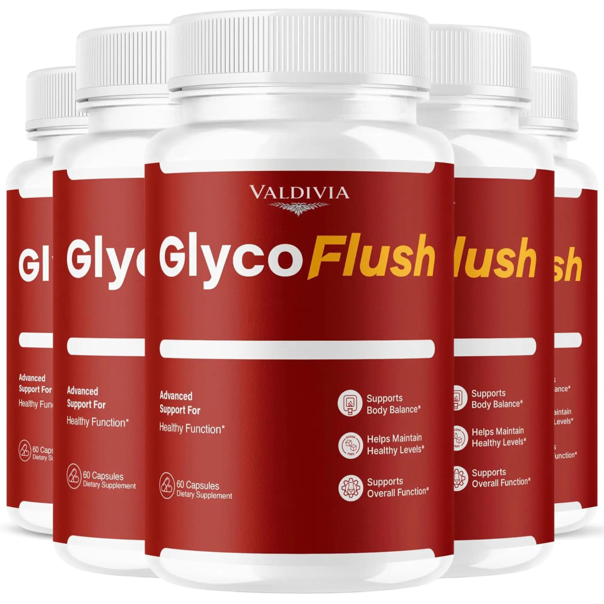 (5 Pack) GlycoFlush Capsules, Official Glyco Flush with All Natural Ingredients,