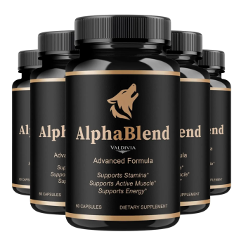 (5 Pack) Alpha Blend Capsules - Official AlphaBlend Advanced Formula Support - Maximum Strength, All Natural Alpha Blend Supplement for Overall Health & Wellness, 300 Capsules for 5 Months - Valdivia Life