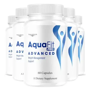 (5 Pack) Aquafit Pro Advanced Capsules - Official Aqua Fit Advanced Support Supplement All Natural Premium Formula Daily Support Capsule for Overall Health & Wellness, 300 Capsules for 5 Months - Valdivia Life