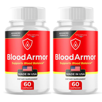 (2 Pack) BloodArmor Capsules, Official Blood Armor Advanced Formula Blood Support Supplement - Maximum Strength, All Natural Healthy Circulation & Stable Levels, BloodArmor Reviews (120 Capsules) - Valdivia Life