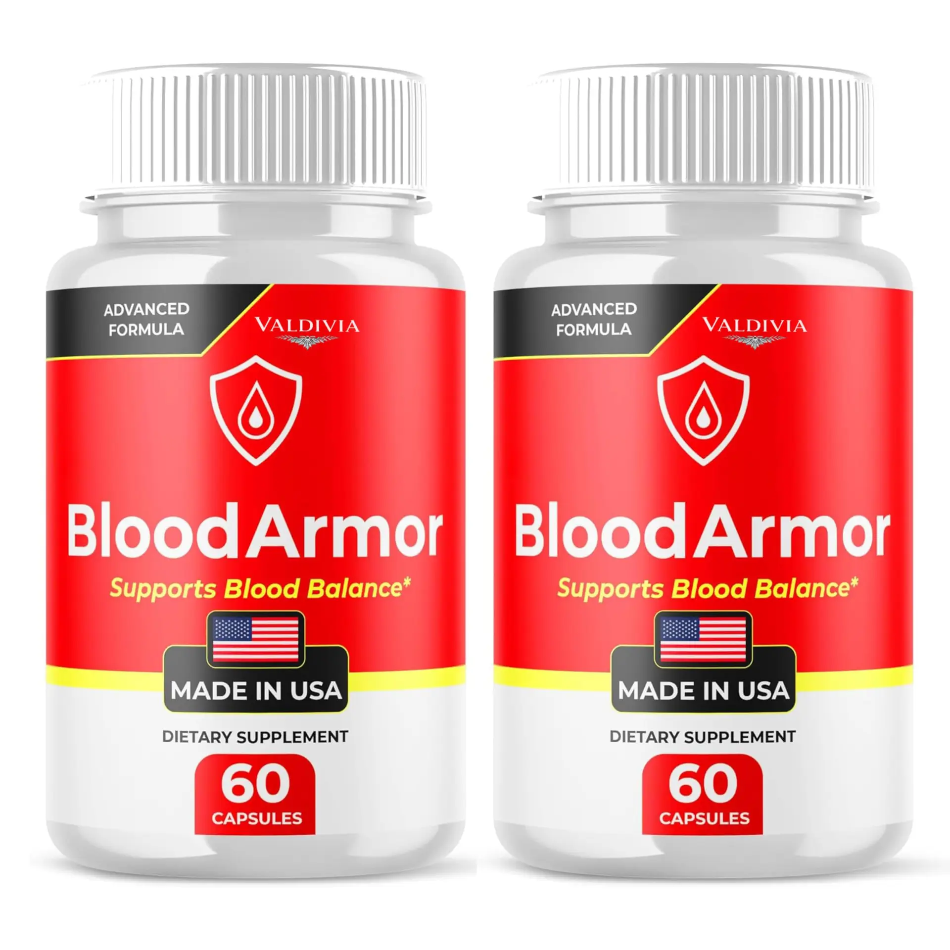 (2 Pack) BloodArmor Capsules, Official Blood Armor Advanced Formula Blood Support Supplement - Maximum Strength, All Natural Healthy Circulation & Stable Levels, BloodArmor Reviews (120 Capsules) - Valdivia Life