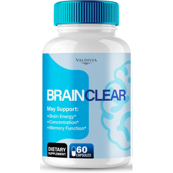 Brain Clear Capsules, Official BrainClear with All Natural Ingredients, Advanced Formula for Optimal Brain Health Support with Maximum Strength Premium Vitamins for Women & Men (60 Capsules) - Valdivia Life