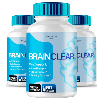 (3 Pack) Brain Clear Capsules, Official BrainClear with All Natural Ingredients, Advanced Formula for Optimal Brain Health Support with Maximum Strength Premium Vitamins for Women & Men (180 Capsules) - Valdivia Life