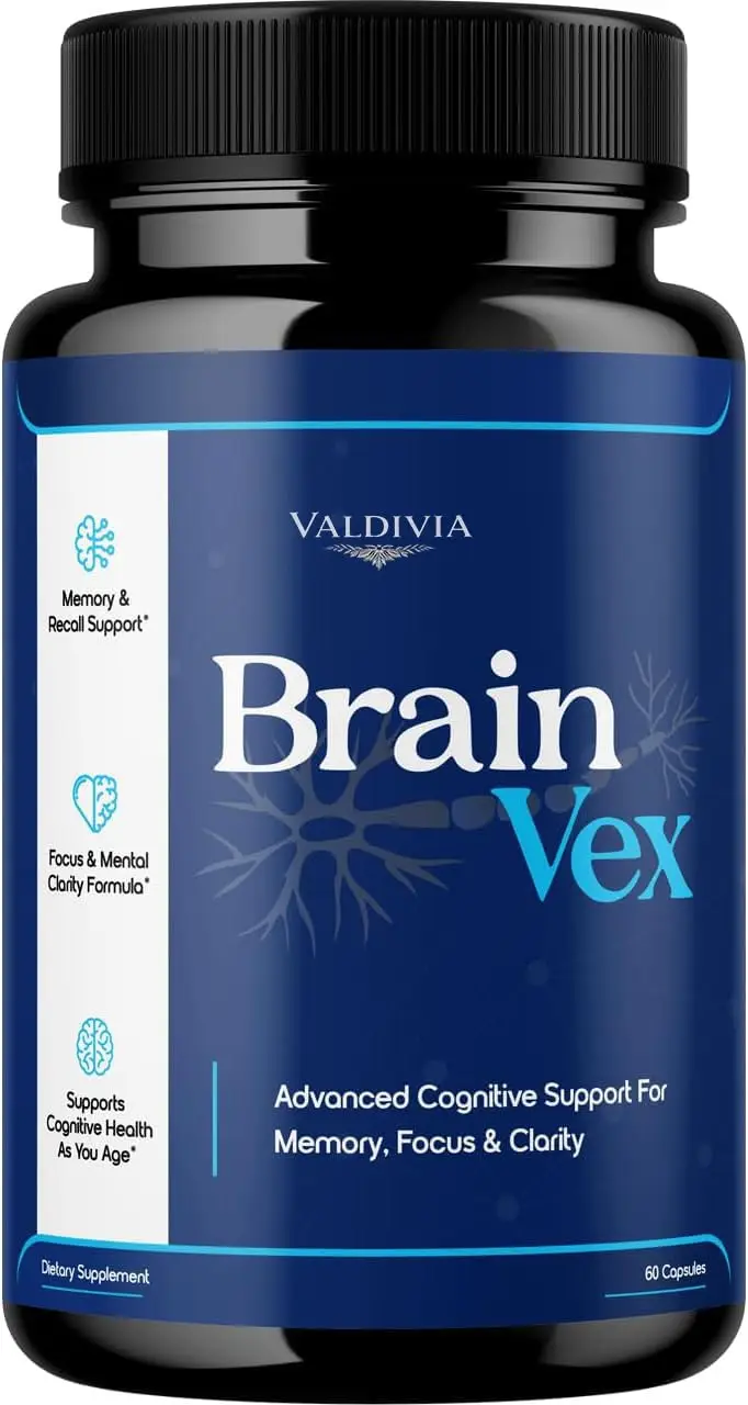 Valdivia Brain Vex Capsules - Official BrainVex Supplement, Premium Formula, Natural Vitamins for Health & Wellness - 60 Capsules for 1 Month - Valdivia Life