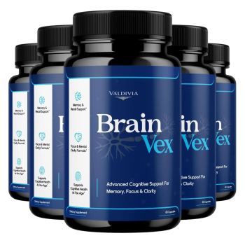 Valdivia (5 Pack) Brain Vex Capsules - Official BrainVex Supplement, Premium Formula, Natural Vitamins for Health & Wellness - 300 Capsules for 5 Months - Valdivia Life