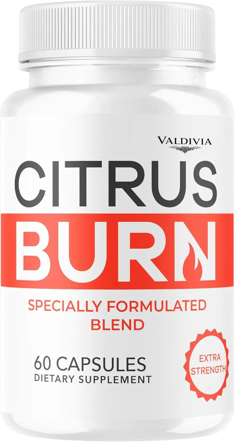 Citrus Burn Capsules - Official CitrusBurn Supplement Support All Natural Ingredients Advanced Formula Premium Multivitamin for Overall Health & Wellness, 60 Capsules for 1 Month - Valdivia Life