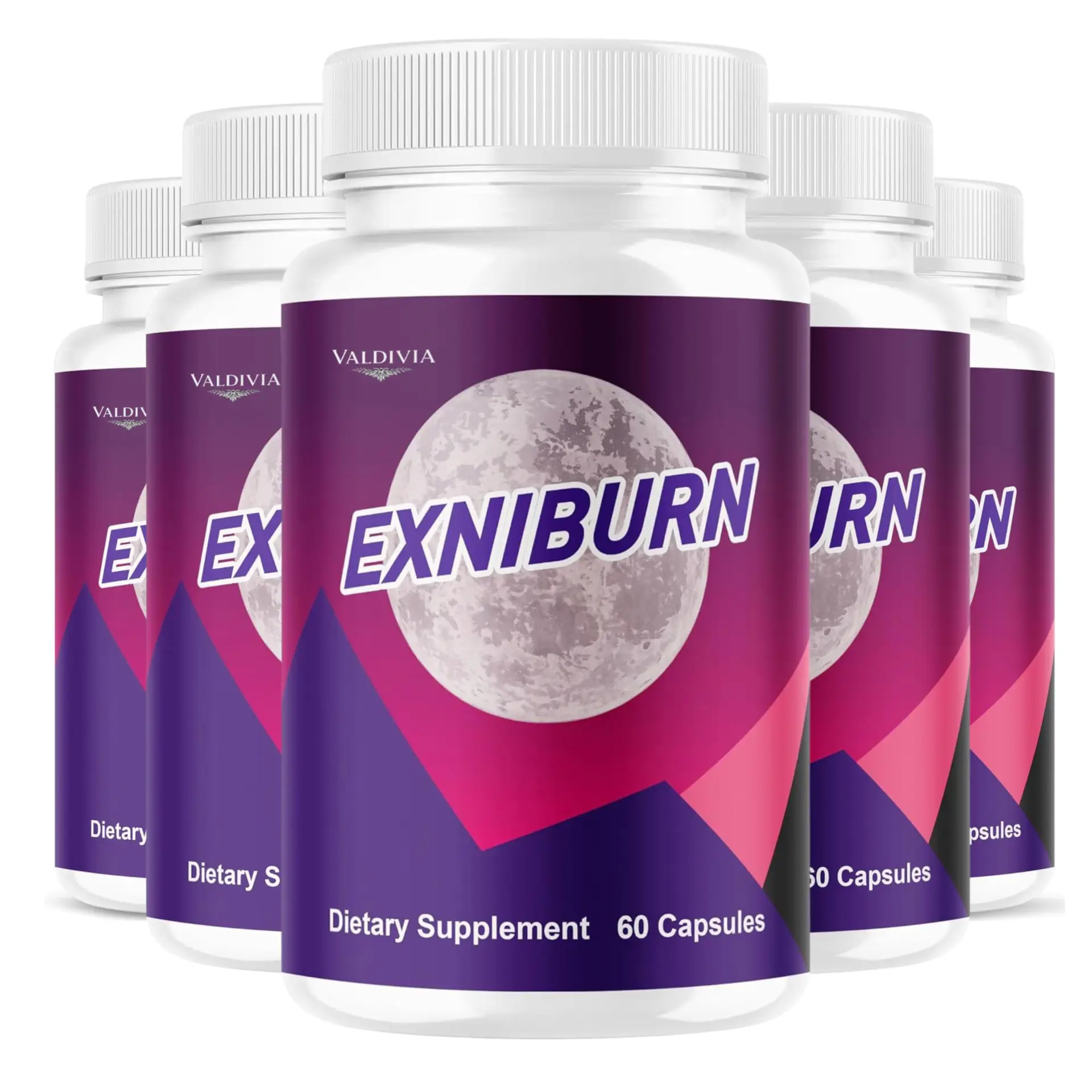 (5 Pack) Exniburn Capsules - Official Exni Burn Pills Advanced Supplement Support - Maximum Strength, All Natural Exniburn Vitamins for Overall Health & Wellness Reviews, 300 Capsules for 5 Months - Valdivia Life