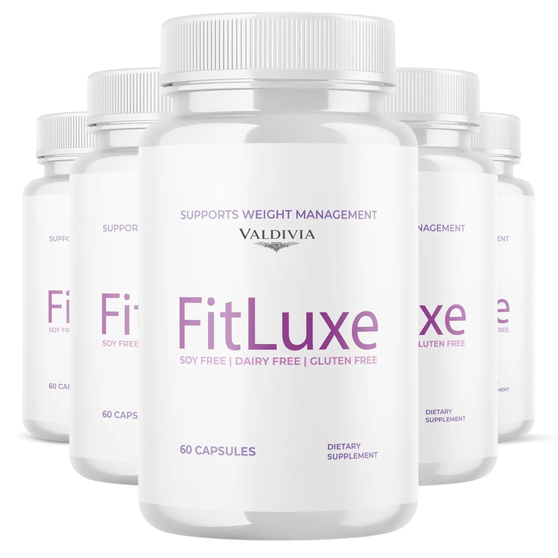 Valdivia (5 Pack) Fitluxe Capsules, Official Fit Luxe with All Natural Ingredients, Advanced Fitluxe Health and Wellness Vitamin Supplement Formula Max Strength Multivitamin Support (300 Capsules) - Valdivia Life