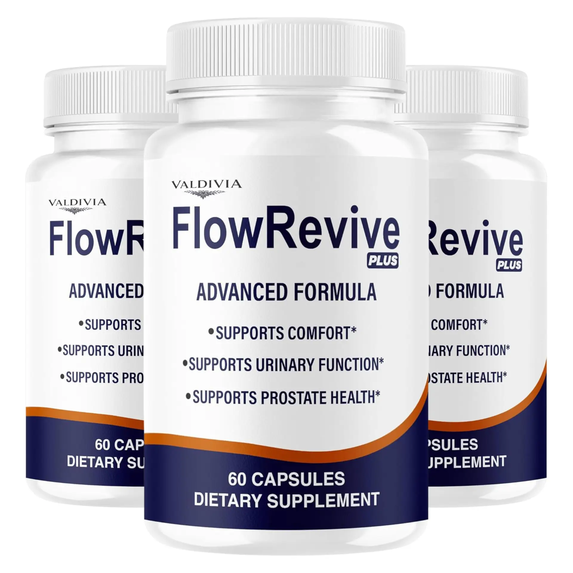 (3 Pack) FlowRevive Plus Capsules - Official FlowRevivePlus Premium Advanced Formula, 180 Capsules for 3 Months - Valdivia Life