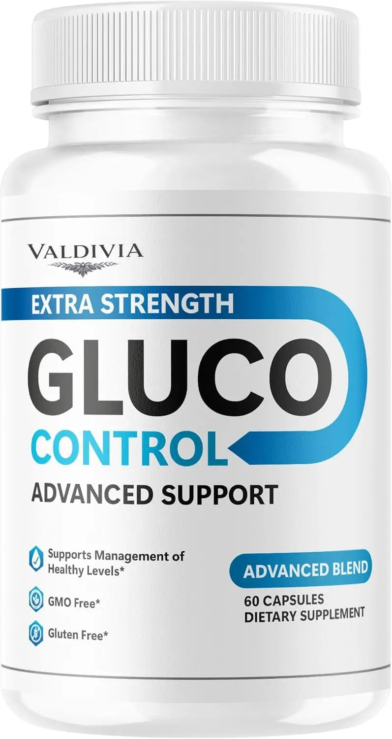 Gluco Control - GlucoControl Capsules Advanced Support Supplement All Natural Premium Formula Blood Support Capsulas Multivitamin for Overall Health & Wellness, 60 Capsules for 1 Month - Valdivia Life