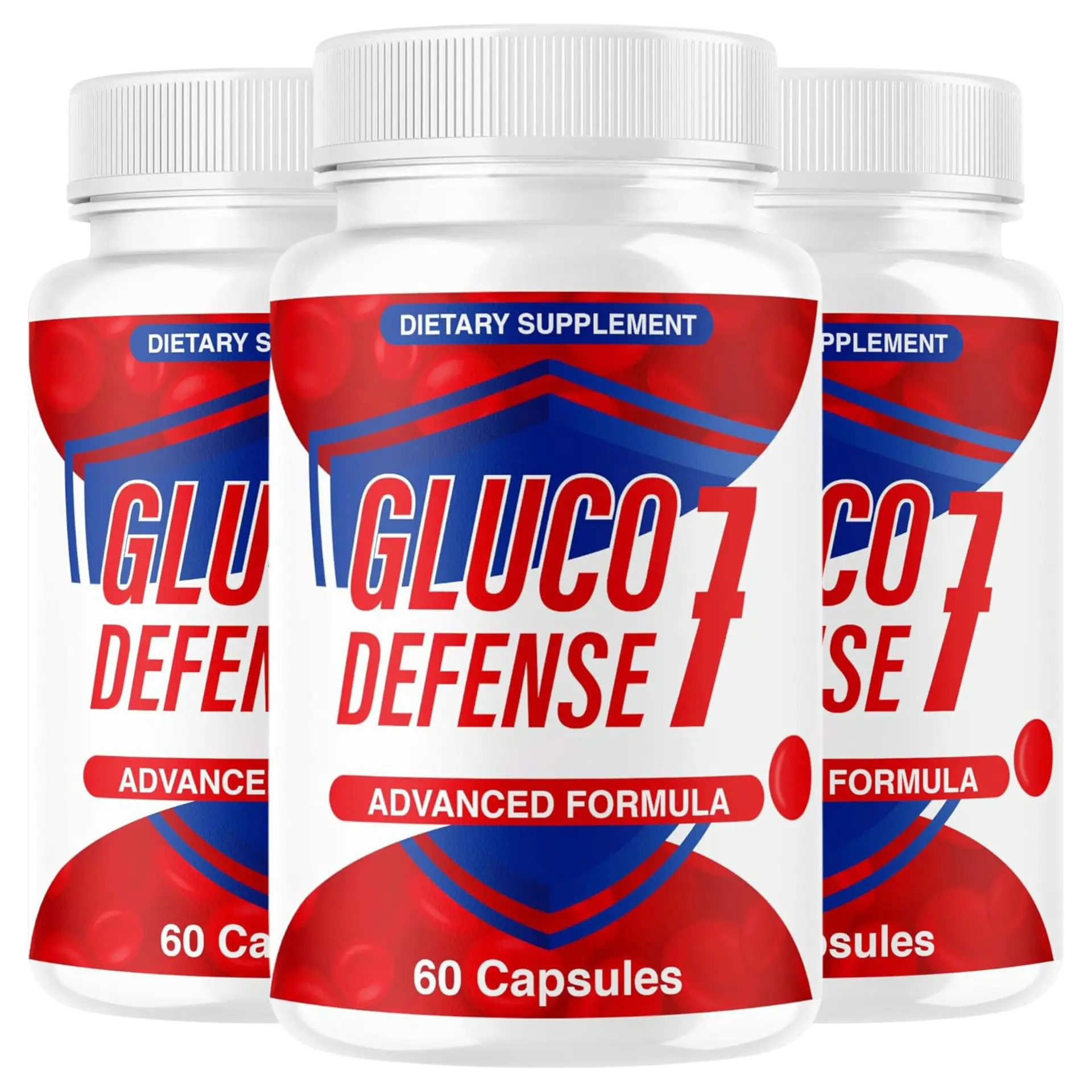 (3 Pack) GlucoDefense 7 Capsules - Official GlucoDefense Seven Blood Health Support Advanced Formula Supplement, Natural GlucoDefender 7 for Overall Health & Wellness, 180 Capsules for 3 Months - Valdivia Life