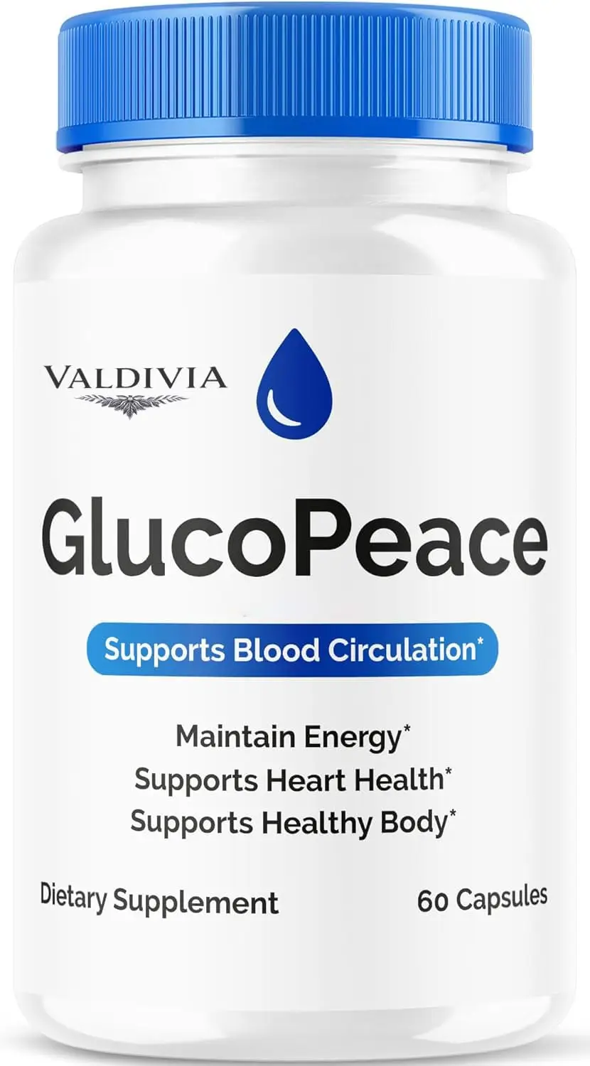 GlucoPeace Capsules - Official GlucoPeace Advanced Circulatory Support, Natural GlucoPeace Supplement Maximum Strength Vitamin Health & Wellness Reviews, 60 Capsules for 1 Month - Valdivia Life