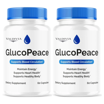 (2 Pack) GlucoPeace Capsules - Official GlucoPeace Advanced Circulatory Support, Natural GlucoPeace Supplement Maximum Strength Vitamin Health & Wellness Reviews, 120 Capsules for 2 Months - Valdivia Life