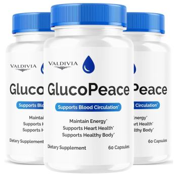 (3 Pack) GlucoPeace Capsules - Official GlucoPeace Advanced Circulatory Support, Natural GlucoPeace Supplement Maximum Strength Vitamin Health & Wellness Reviews, 180 Capsules for 3 Months - Valdivia Life