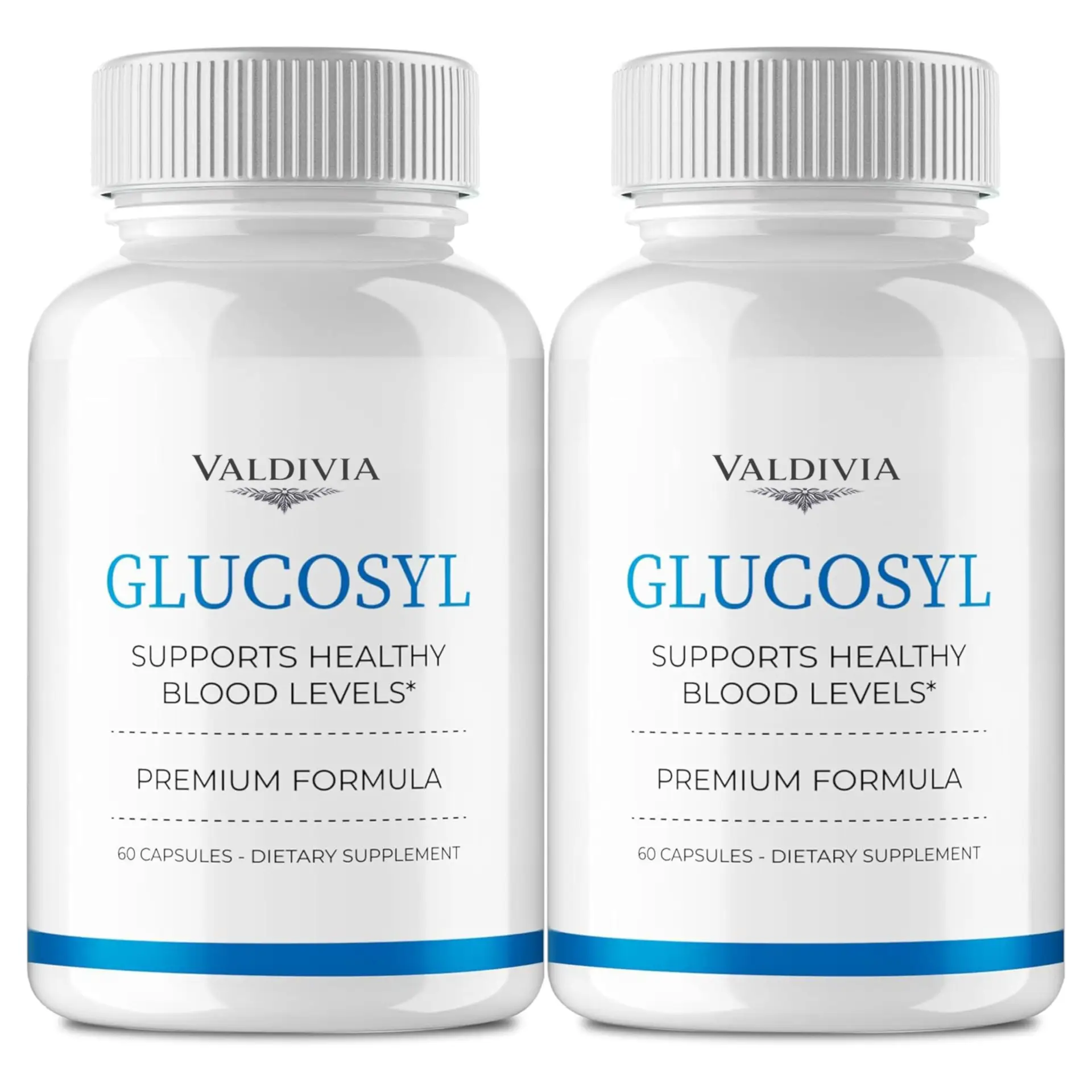 Valdivia (2 Pack) Glucosyl Capsules, Official Glucosyl Support Supplement - Maximum Strength, All Natural Healthy Circulation & Stable Levels, Premium Gluco SYL Health Support Reviews (120 Capsules) - Valdivia Life