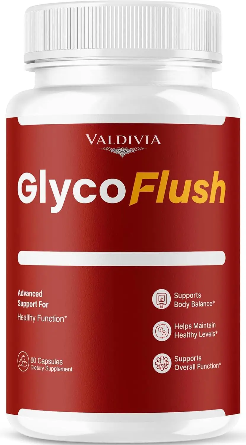 GlycoFlush Capsules, Official Glyco Flush with All Natural Ingredients, Advanced GlycoFlush Health and Wellness Vitamin Supplement Pills for Maximum Strength Multivitamin Support (60 Capsules) - Valdivia Life
