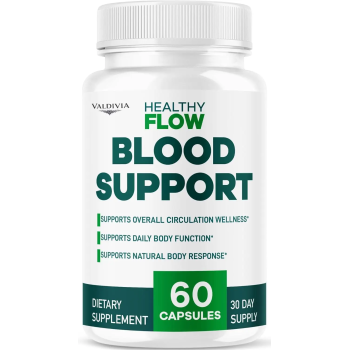 Healthy Flow Blood Support - HealthyFlow Support Supplement Capsules Daily Premium Advanced Formula - Maximum Strength, Vitamins for Overall Health & Wellness, 60 Capsules for 1 Month - Valdivia Life