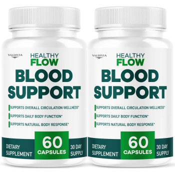 (2 Pack) Healthy Flow Blood Support - HealthyFlow Support Supplement Capsules Daily Premium Advanced Formula- Maximum Strength, Vitamins for Overall Health & Wellness, 120 Capsules for 2 Months - Valdivia Life