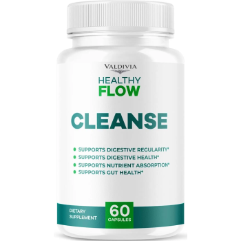 Valdivia Healthy Flow Cleanse Capsules - Official HealthyFlow Cleanse Daily Premium Support, HealthyFlowCleanse Natural Digestive Formula for Overall Health & Wellness, 60 Capsules for 1 Month - Valdivia Life