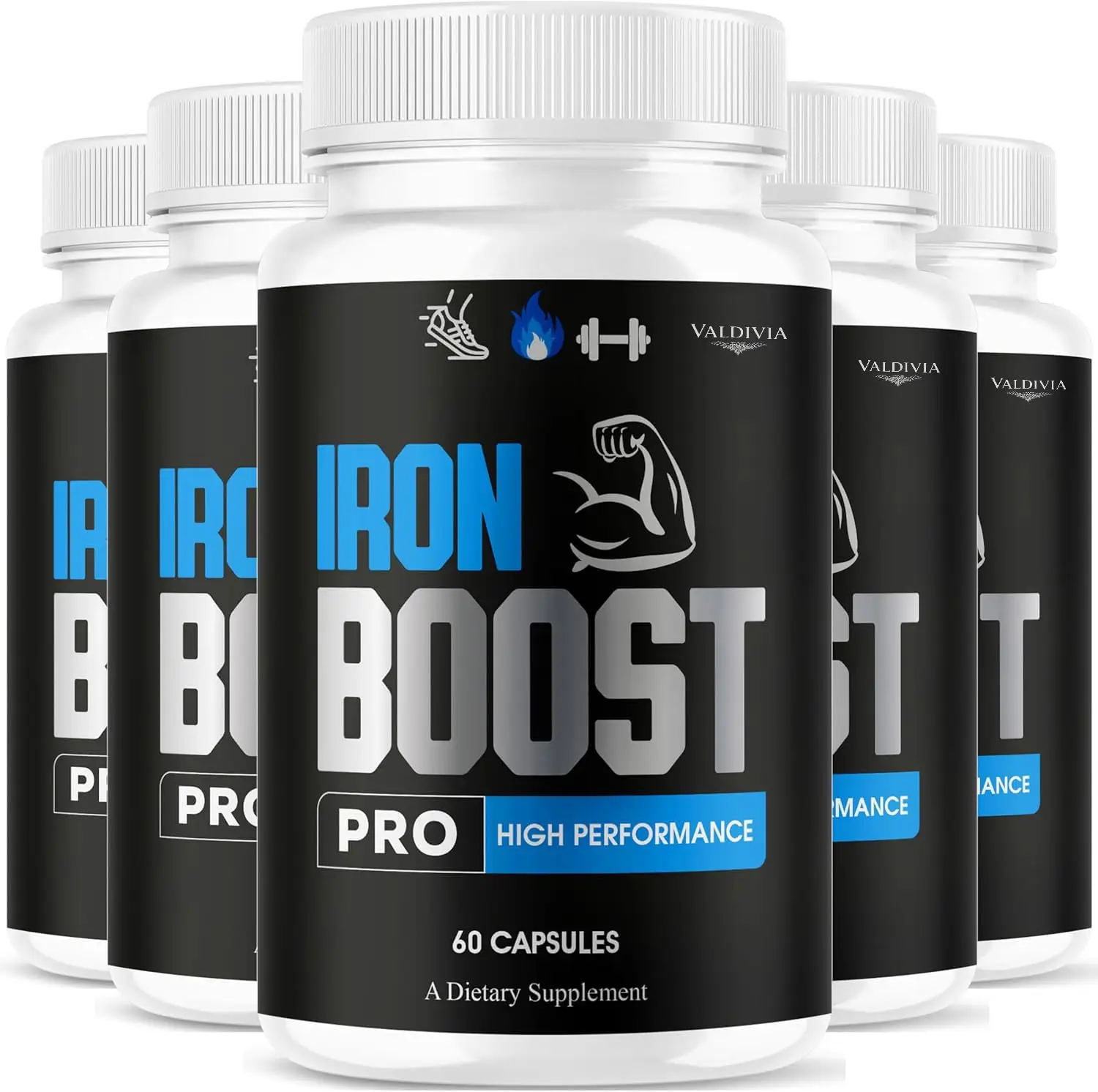 Iron Boost Pro Capsules - Official Iron Boost Pro Advanced Supplement Support - Maximum Strength, Natural IronBoost Pro for Overall Health & Wellness Reviews, 300 Capsules for 5 Months - Valdivia Life