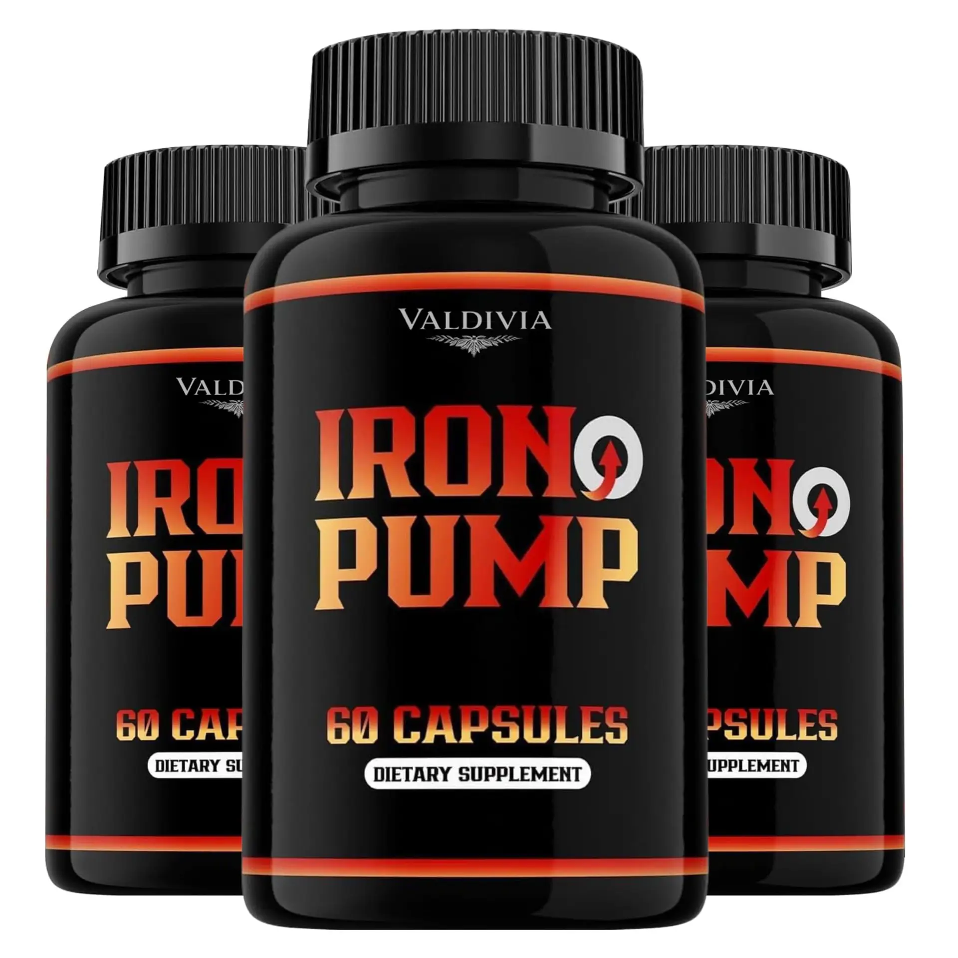 Iron Pump Formula Dietary Supplement, Male Performance, Iron Pump Capsules Max Formula, Max Support, Support Pills, 180 Capsules for 3 Months - Valdivia Life