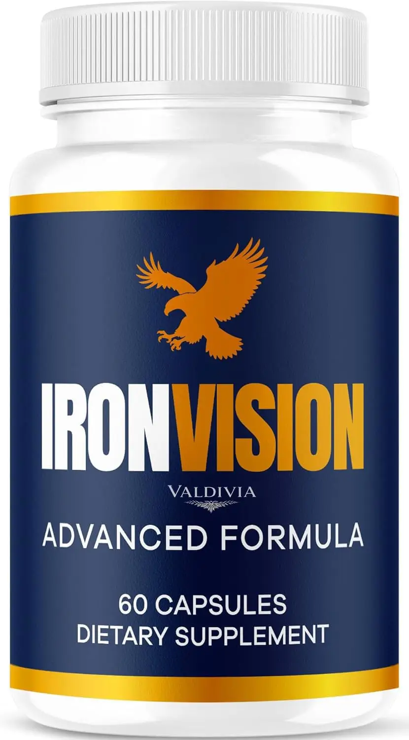 Iron Vision Eye Supplement Capsules - Official Iron Vision Advanced Premium Support - Maximum Strength, Natural Vitamins for Overall Health & Wellness Reviews, 60 Capsules for 1 Month - Valdivia Life