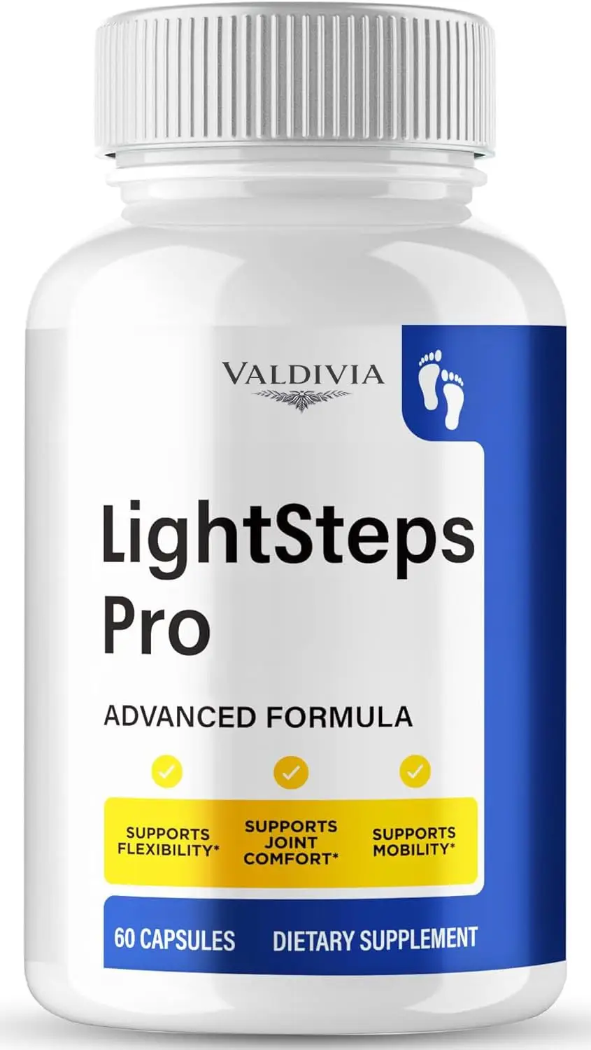 LightSteps Pro Capsules, Official LightSteps Pro Supplement - Maximum Strength, All Natural Formula to Fortify Bones, Movement & Bolster Flexibility, LightStepsPro Support Reviews - 60 Capsules - Valdivia Life