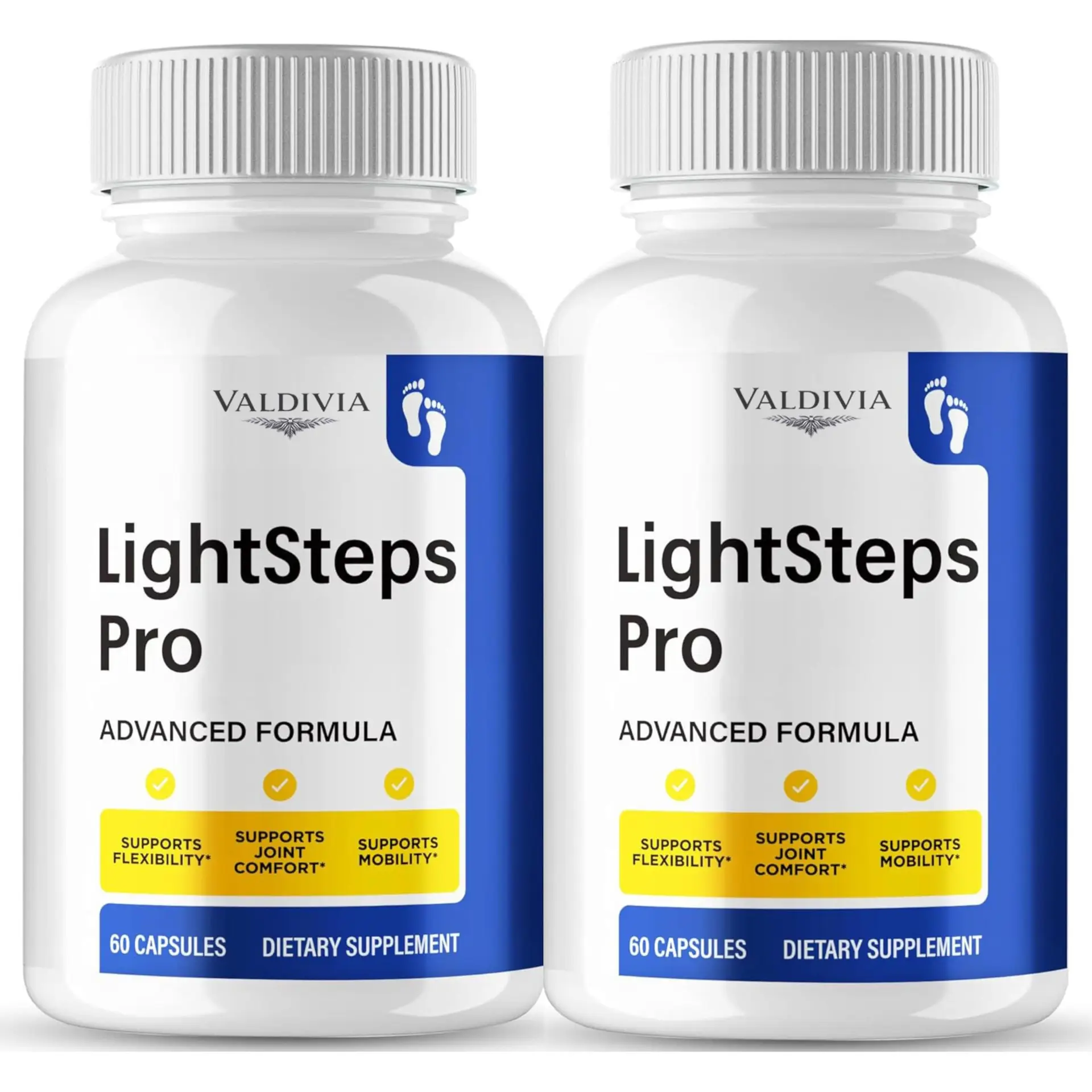 (2 Pack) LightSteps Pro Capsules, Official LightSteps Pro Supplement - Maximum Strength, All Natural Formula Fortify Bones, Movement & Bolster Flexibility, LightStepsPro Support Reviews - 120 Capsules - Valdivia Life