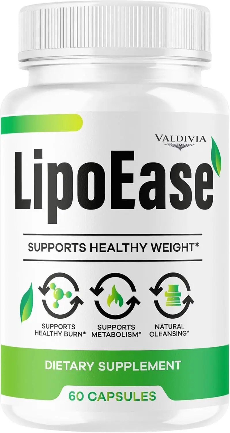 LipoEase Capsules, Official LipoEase Support with All Natural Ingredients, Advanced Formula Supplement for Overall Health & Wellness with Maximum Strength Vitamins for Women & Men - 60 Capsules - Valdivia Life