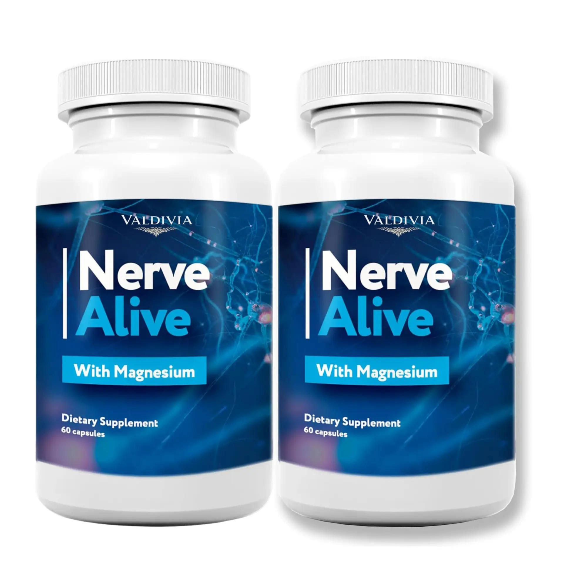 Nerve Alive Support Supplement for Neuropathy, with Magnesium, Advanced Formula Supports Healthy Function & Comfort Reviews - 120 Capsules - Valdivia Life