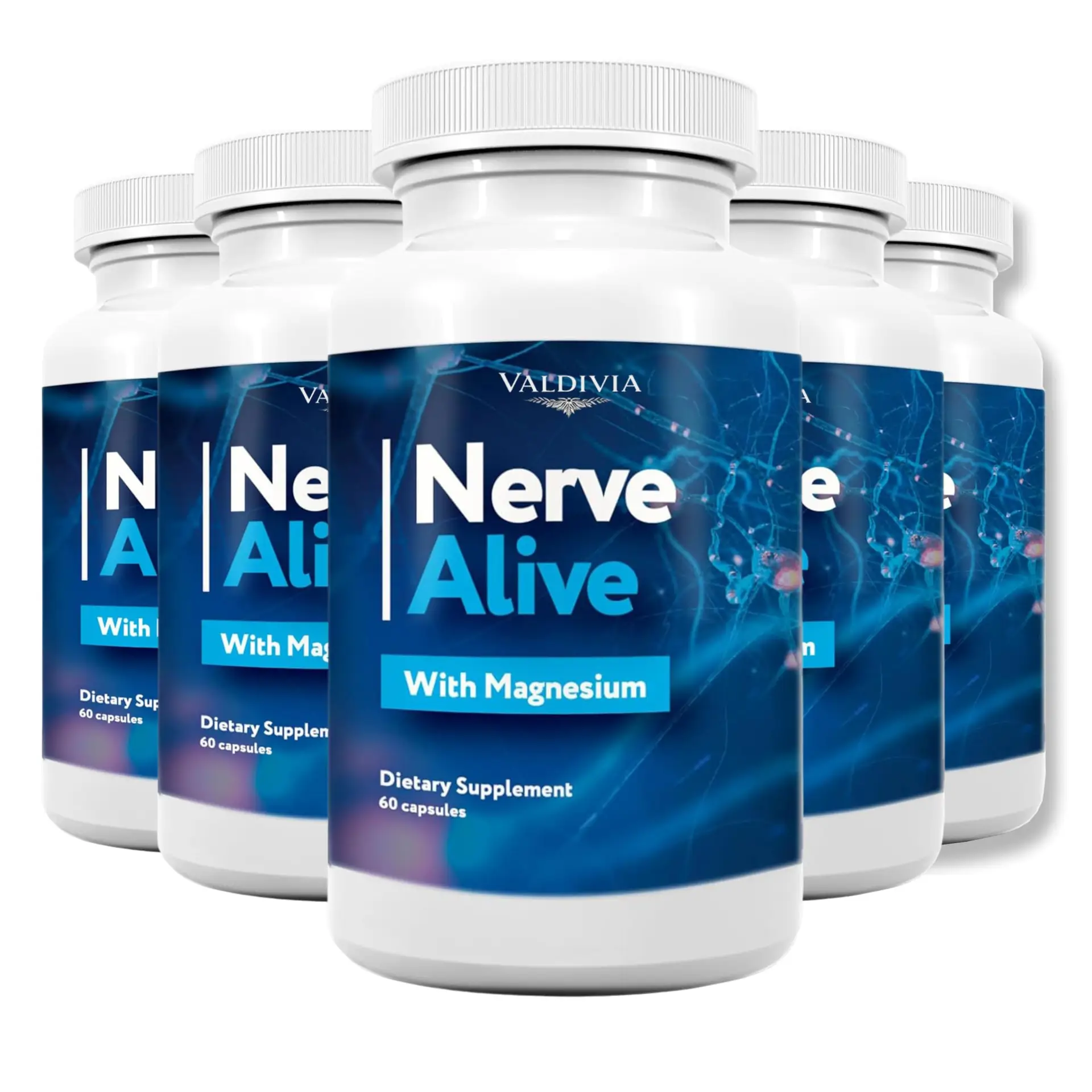 Nerve Alive Support Supplement for Neuropathy, with Magnesium, Advanced Formula Supports Healthy Function & Comfort Reviews - 300 Capsules - Valdivia Life