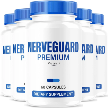 (5 Pack) NerveGuard Premium - Original Nerve Guard Premium Pills Advanced Formula All Natural Supplement Support, NerveGuard Capsules Vitamins Advanced Health & Wellness, 300 Capsules for 5 Months - Valdivia Life