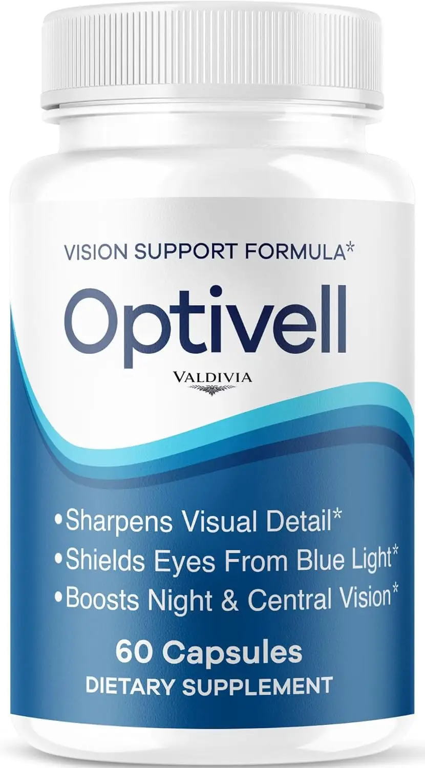 Optivell Eye Capsules - Official Optivell Advanced Premium Vision Support Pills - Maximum Strength, Natural Optivell Vitamins for Overall Health & Wellness Reviews, 60 Capsules for 1 Month - Valdivia Life