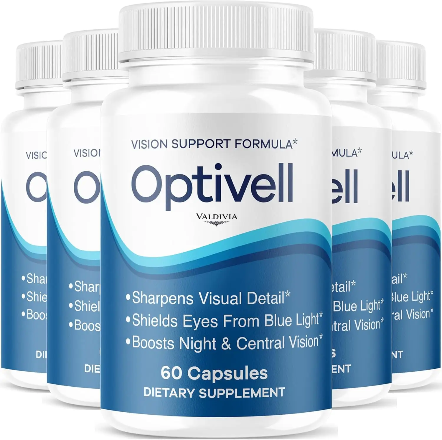 (5 Pack) Optivell Eye Capsules - Official Optivell Advanced Premium Vision Support Pills - Maximum Strength, Natural Optivell Vitamins for Overall Health & Wellness Reviews, 300 Capsules for 5 Months - Valdivia Life