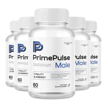 Valdivia (5 Pack) Prime Pulse Male - Official PrimePulse Men Supplement, Maximum Strength Energy Support, Natural Advanced Formula for Overall Health & Wellness, 300 Capsules for 5 Months - Valdivia Life