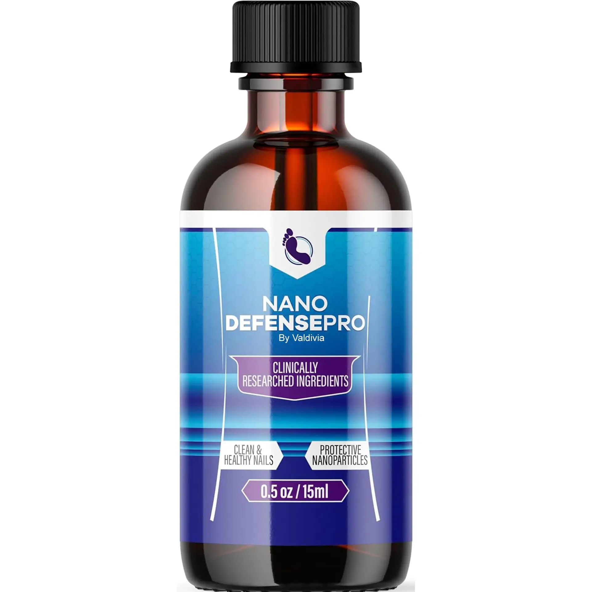Valdivia Nano Defense Pro - Official Nano Defense Pro Premium Toenail Treatment- Valdivia Nano Defense Pro Drops   Daily Liquid Supplement - 0.5oz/ 15ml - Valdivia Life