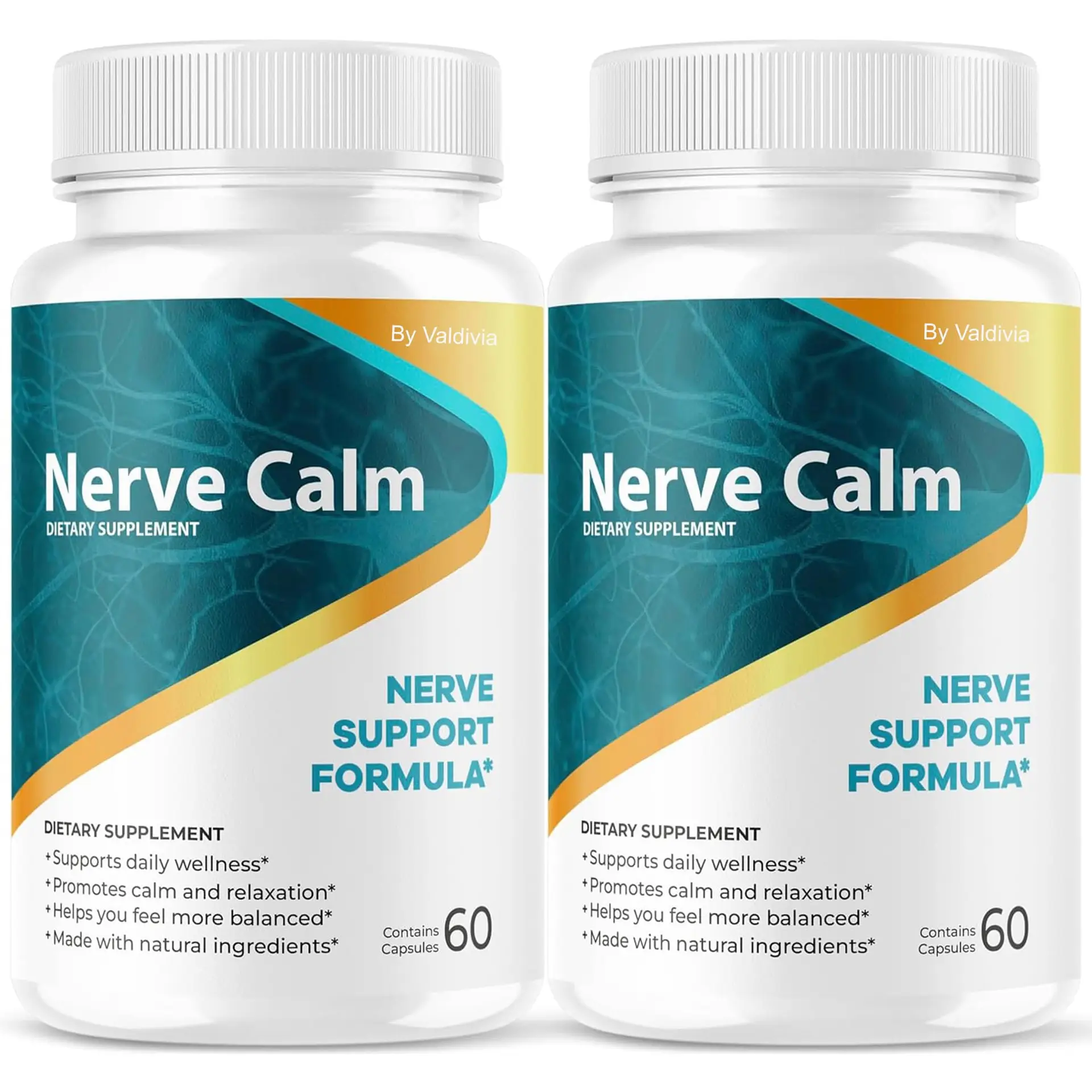 (2 Pack) Valdivia Nerve Capsules - Official Nerve Premium Formula - Valdivia Nerve Calming Capsules   Daily Wellness Supplement - 60 Capsules - Valdivia Life