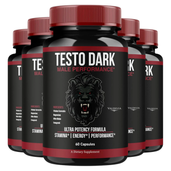 TestoDark - Official TestoDark Premium Advanced Formula Capsules Supplement Support - Maximum Strength, Daily Multivitamin for Overall Health & Wellness, 300 Capsules for 5 Months - Valdivia Life