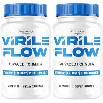 Virile Flow Capsules, Maximum Strength All-Natural Supplement for Men, Official VirileFlow Advanced Premium Formula Vitamin Pills, 120 Capsules for 2 Months - Valdivia Life