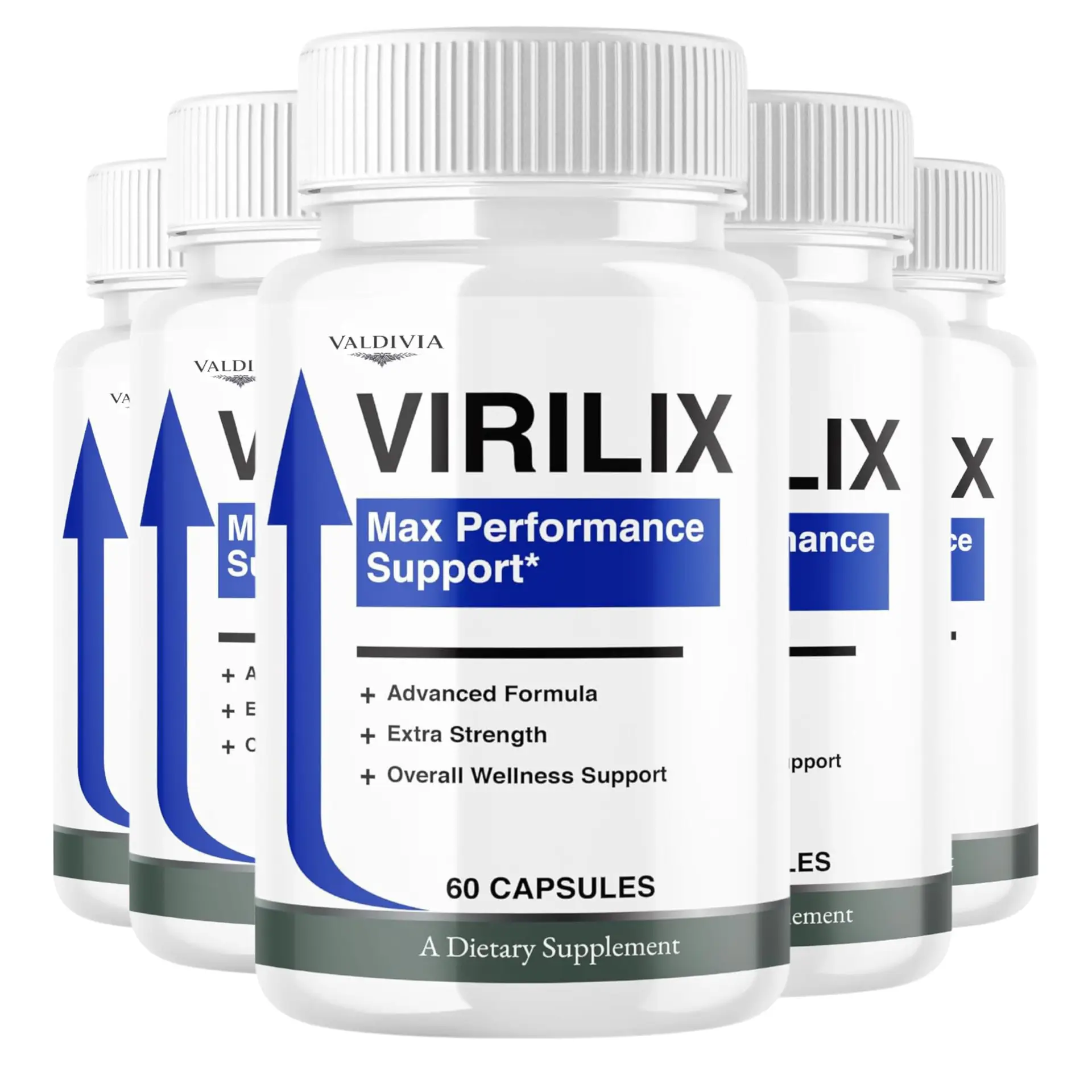 Virilix Supplement Capsules for Men, High Performance Advanced Support, All-Natural Formula Maximum Wellness Strength for Health, Stamina, Drive, Confidence & Long Lasting Energy (300 Capsules) - Valdivia Life