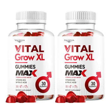 (2 Pack) Vital Grow XL Male Gummies - Men's Performance Gummies, Vital GrowXL Blend, Vital Growth Gummy Advanced Formula, 60 Gummies for 2 Months - Valdivia Life