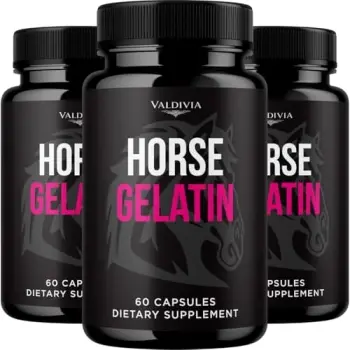 (3 Pack) Horse Gelatin Capsules HorseGelatin Supplement, Premium Formula, Natural Vitamins for Health & Wellness - 180 Capsules for 3 Months