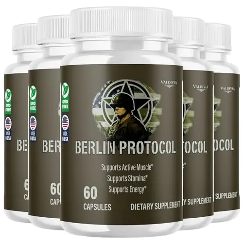 Berlin Protocol Capsules BerlinProtocol Supplement, Premium Formula, Natural Vitamins for Health & Wellness - 300 Capsules for 5 Months