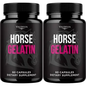 (2 Pack) Horse Gelatin Capsules HorseGelatin Supplement, Premium Formula, Natural Vitamins for Health & Wellness - 120 Capsules for 2 Months