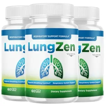 LungZen Capsules Lung Zen Supplement, Premium Formula, Natural Vitamins for Health & Wellness - 180 Capsules for 3 Months