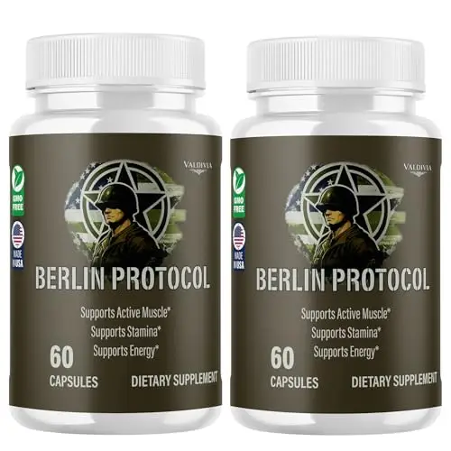 Berlin Protocol Capsules BerlinProtocol Supplement, Premium Formula, Natural Vitamins for Health & Wellness - 120 Capsules for 2 Months