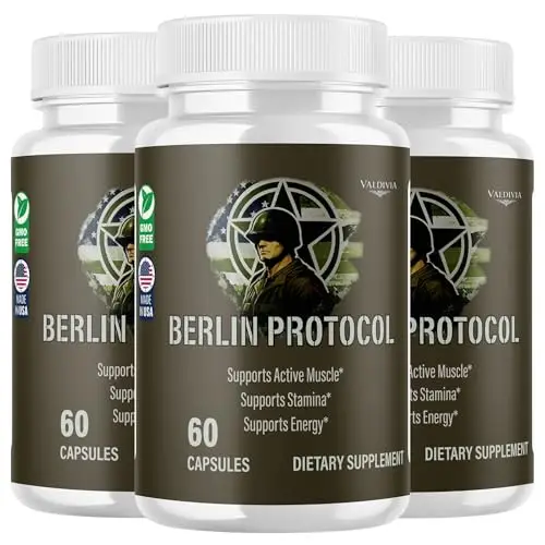 Berlin Protocol Capsules BerlinProtocol Supplement, Premium Formula, Natural Vitamins for Health & Wellness - 180 Capsules for 3 Months