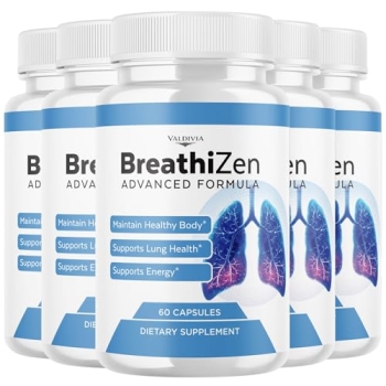 BreathiZen Capsules Breathi Zen Supplement, Premium Formula, Natural Vitamins for Health & Wellness - 300 Capsules for 5 Months
