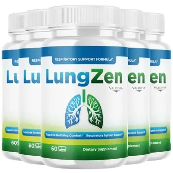 LungZen Capsules Lung Zen Supplement, Premium Formula, Natural Vitamins for Health & Wellness - 300 Capsules for 5 Months