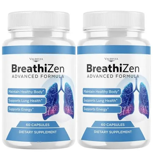 BreathiZen Capsules Breathi Zen Supplement, Premium Formula, Natural Vitamins for Health & Wellness - 120 Capsules for 2 Months